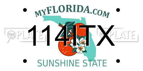 114ITX Florida License Plate