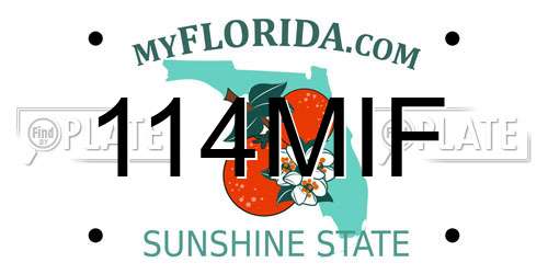114MIF Florida License Plate