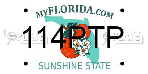 114PTP Florida License Plate