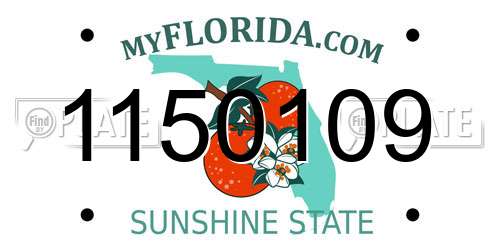1150109 Florida License Plate