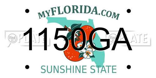 1150GA Florida License Plate