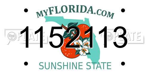1152113 Florida License Plate