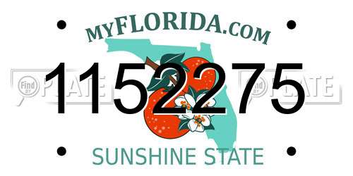 1152275 Florida License Plate