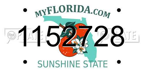 1152728 Florida License Plate