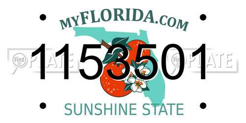1153501 Florida License Plate