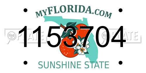 1153704 Florida License Plate