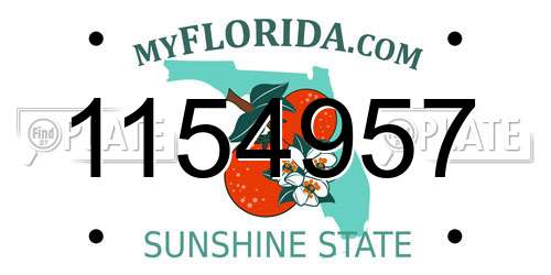 1154957 Florida License Plate