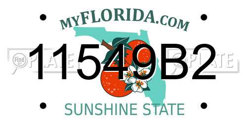 11549B2 Florida License Plate