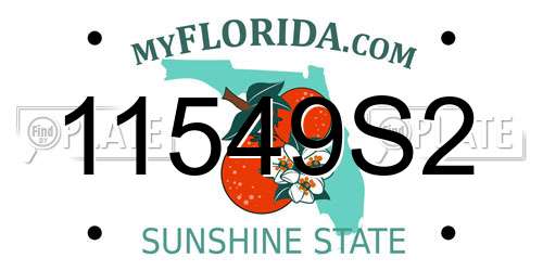11549S2 Florida License Plate