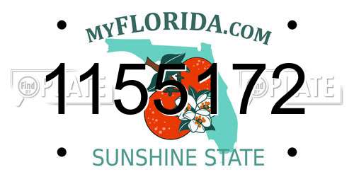 1155172 Florida License Plate
