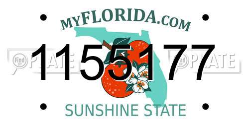 1155177 Florida License Plate