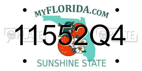 11552Q4 Florida License Plate