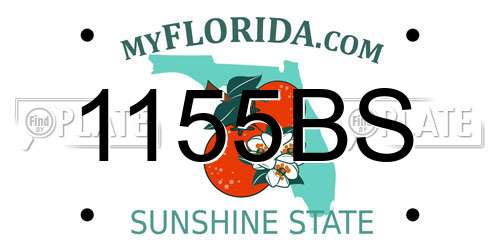 1155BS Florida License Plate