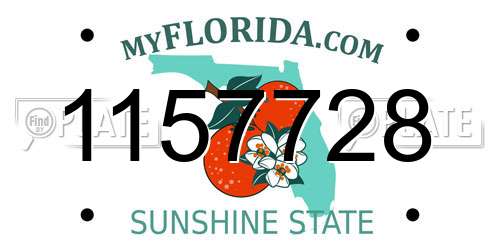 1157728 Florida License Plate