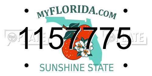 1157775 Florida License Plate