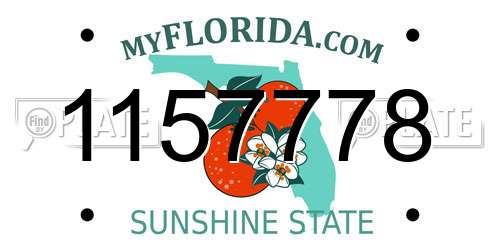 1157778 Florida License Plate