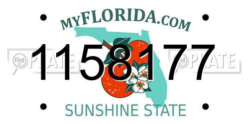 1158177 Florida License Plate