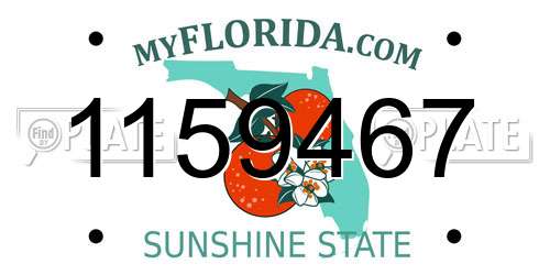 1159467 Florida License Plate
