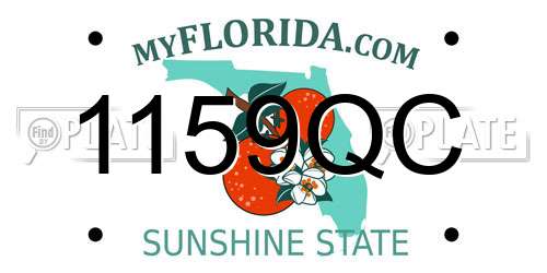 1159QC Florida License Plate
