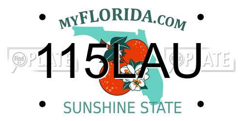 115LAU Florida License Plate