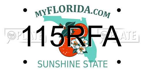 115RFA Florida License Plate