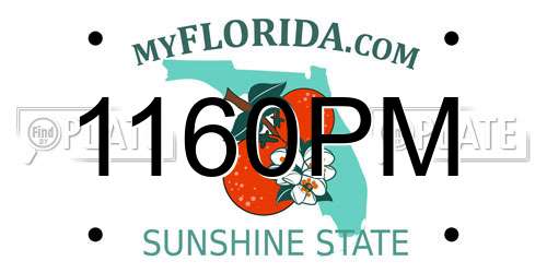 1160PM Florida License Plate