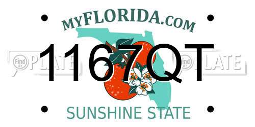 1167QT Florida License Plate