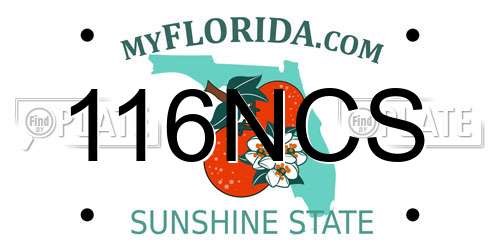 116NCS Florida License Plate
