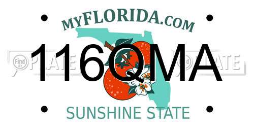 116QMA Florida License Plate