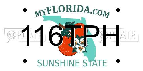 116TPH Florida License Plate