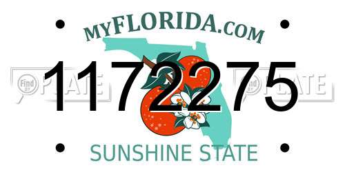 1172275 Florida License Plate