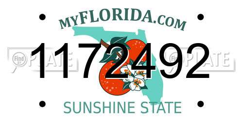1172492 Florida License Plate