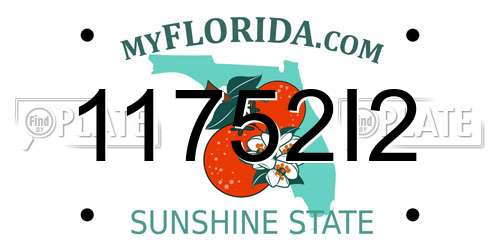 11752I2 Florida License Plate