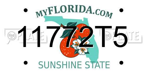 11772T5 Florida License Plate