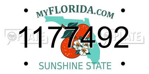 1177492 Florida License Plate