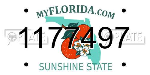 1177497 Florida License Plate