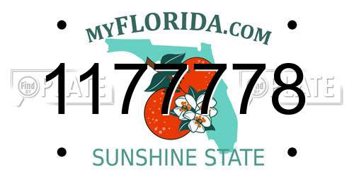 1177778 Florida License Plate