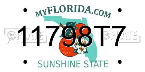 11798T7 Florida License Plate