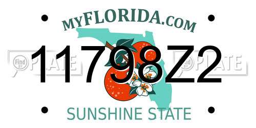 11798Z2 Florida License Plate