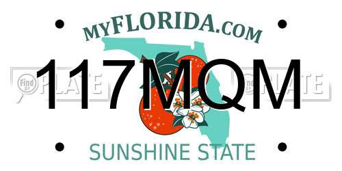 117MQM Florida License Plate