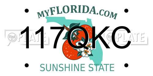 117QKC Florida License Plate