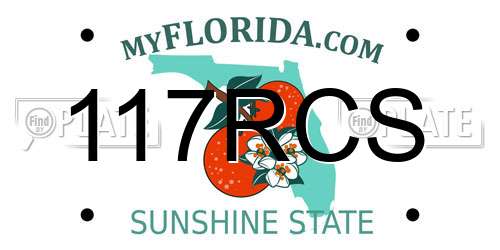 117RCS Florida License Plate