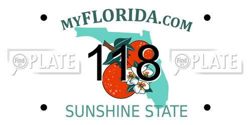 118 Florida License Plate