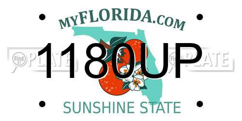 1180UP Florida License Plate