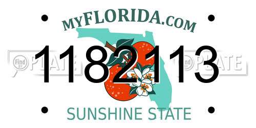 1182113 Florida License Plate