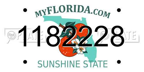 1182228 Florida License Plate