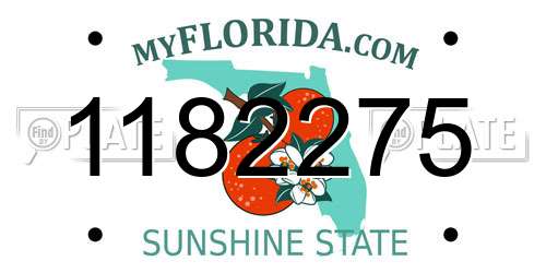 1182275 Florida License Plate