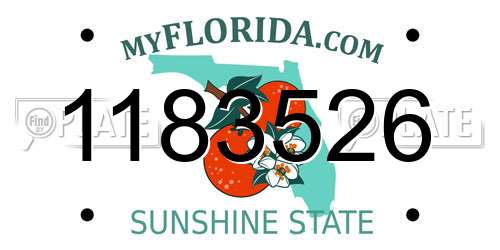 1183526 Florida License Plate