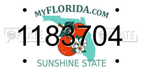 1183704 Florida License Plate