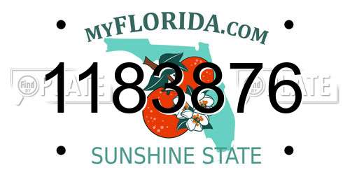 1183876 Florida License Plate
